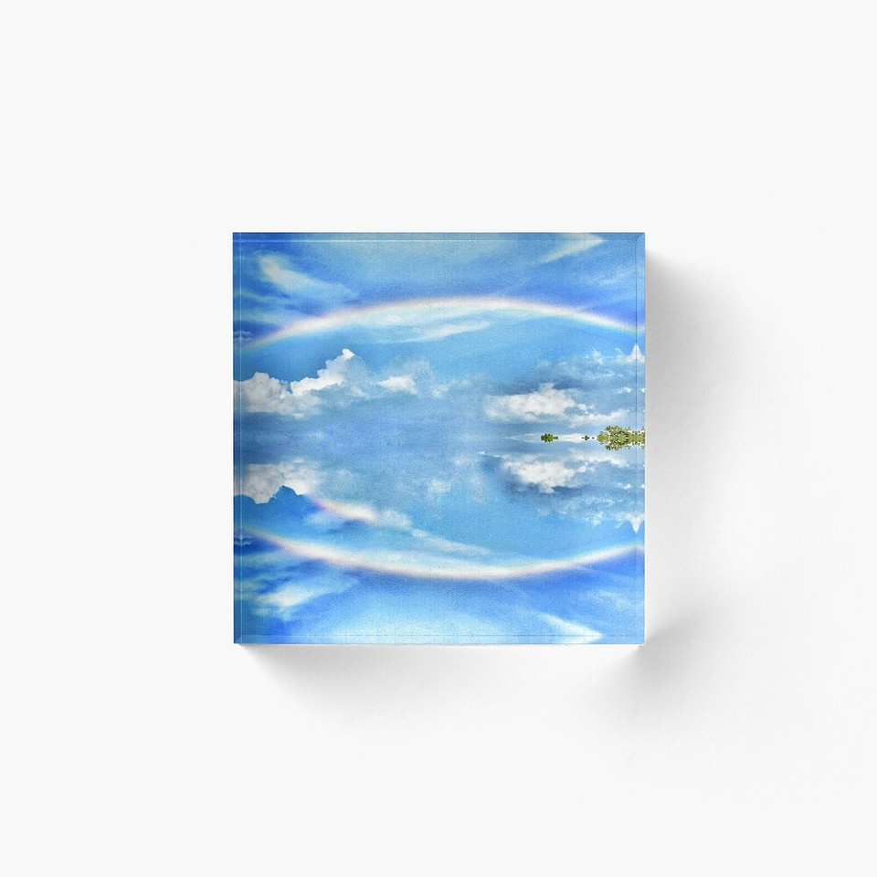 ($35.42 4x4 - $63.77) 4x4 & 6x6 Acrylic Block: The Reflecting Rainbow