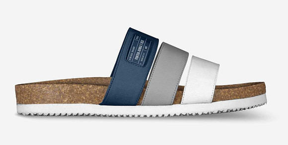 ($169) Striped Strap Sandals: Pantha