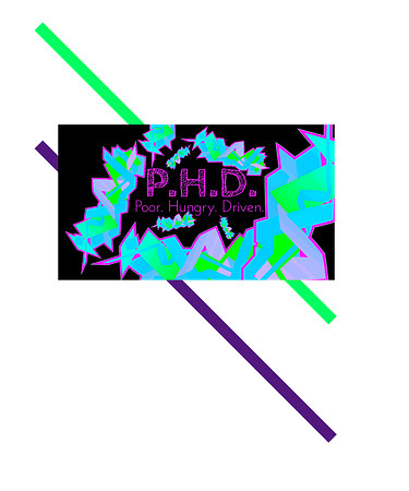 Basic Ringer T-Shirt - P.H.D. Poor. Hungry. Driven.