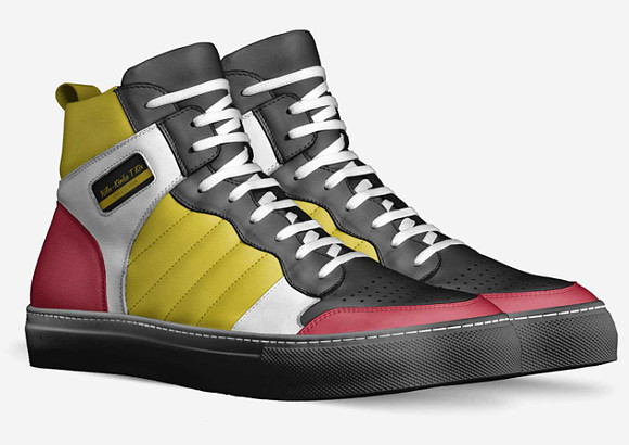 Retro Basketball High Top Shoes (Black): Rilla