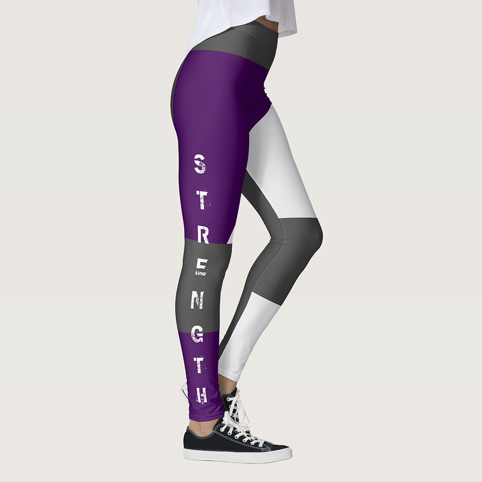 ($77.05) Hand Sewn Leggings: Strength (purple)