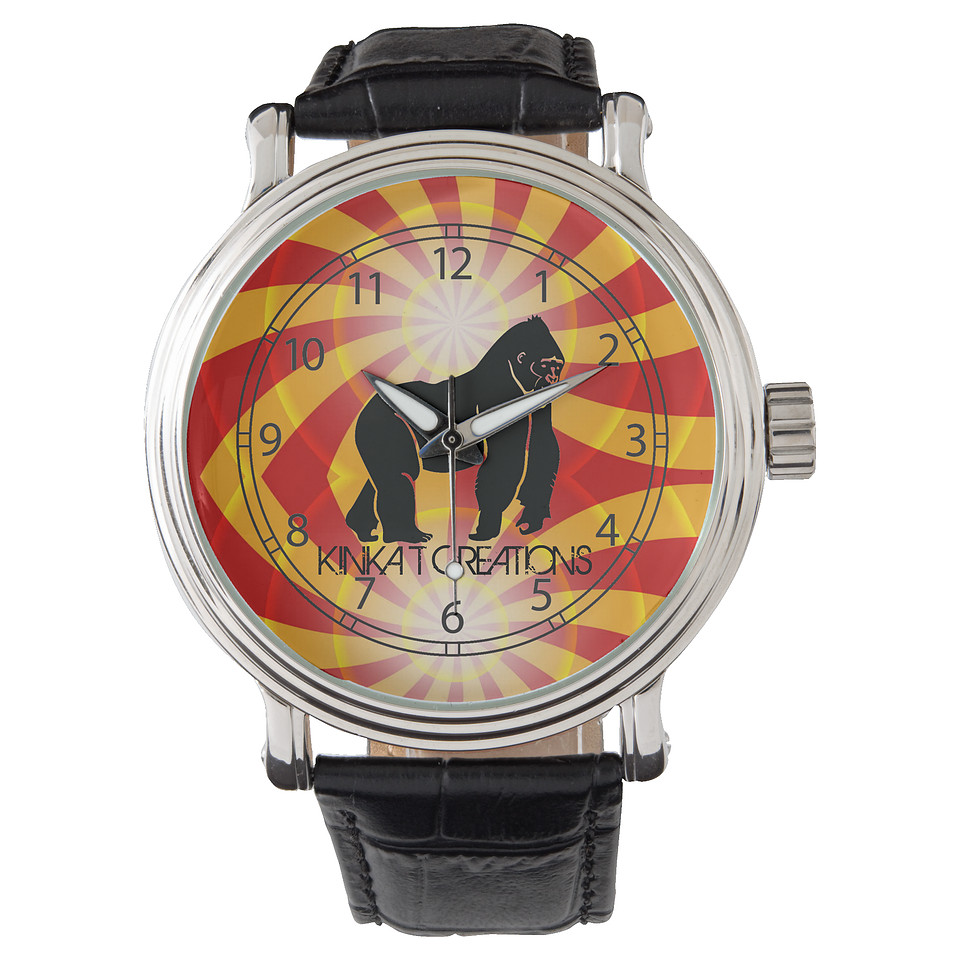 ($80.60) Men's Black Vintage Leather Wrist Watch: Rilla Time
