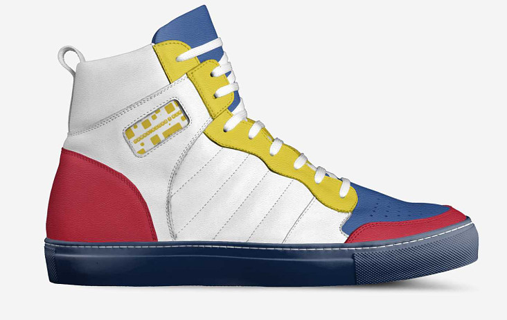 ($209) Retro Basketball High Tops: Hawks (white)