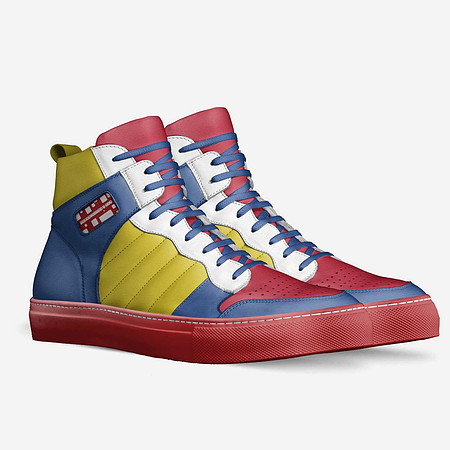 Retro Basketball High Top Shoes (Red): Hawks
