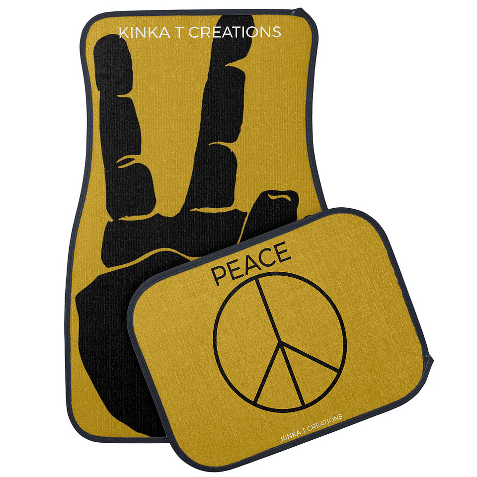 ($140) Vehicle Floor Mat Set: Peace