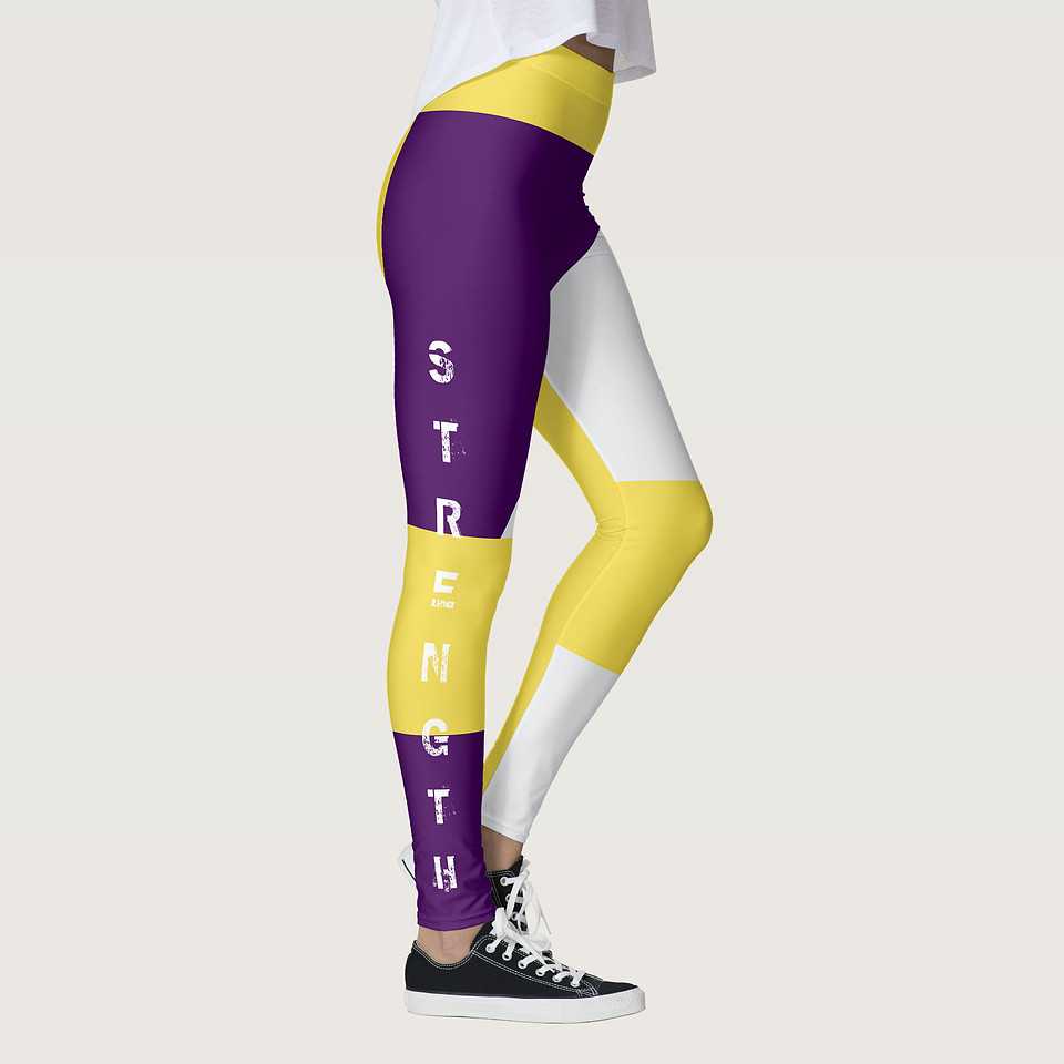 ($77.05) Hand Sewn Leggings: Strength (yellow)