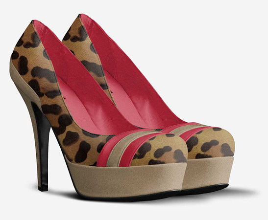 Striped Platform Pumps