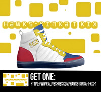 Retro Basketball High Top Shoes (Blue): Hawks