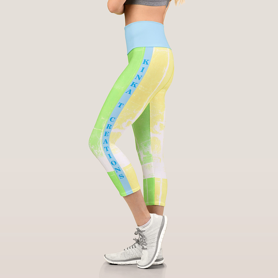 ($78) Hand Sewn Capri Leggings: Namaste'