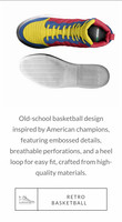 Retro Basketball High Top Shoes (White): Hawks