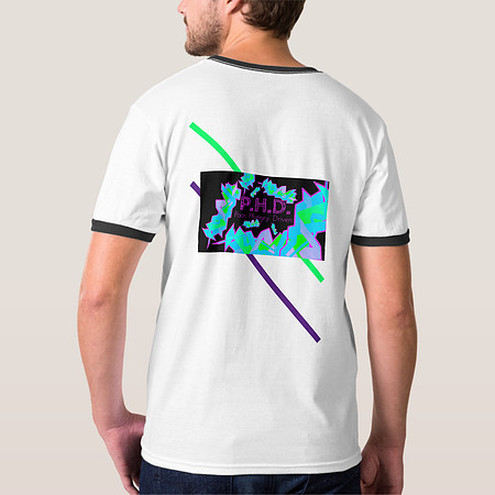 Basic Ringer T-Shirt - P.H.D. Poor. Hungry. Driven.
