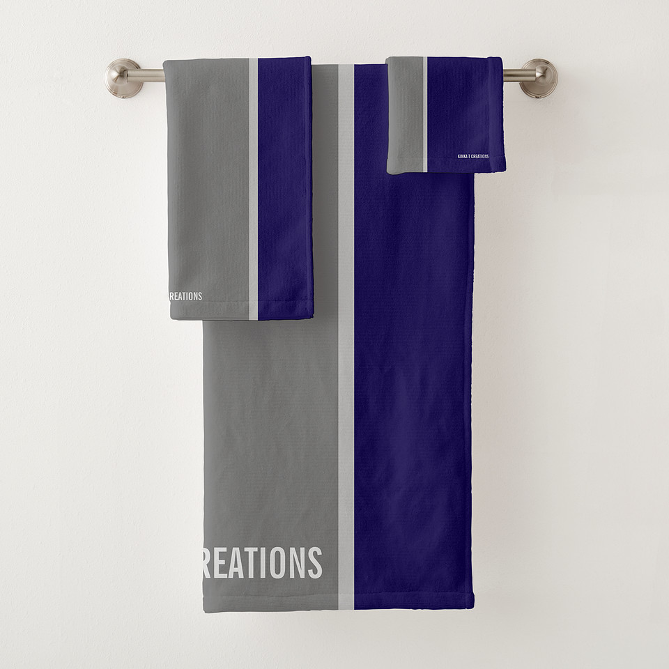 ($65.36) Bath Towel Set: Basic Blues