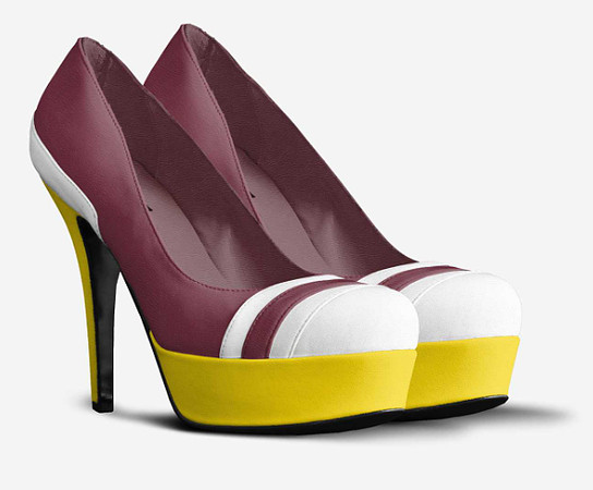 Striped Platform Pumps