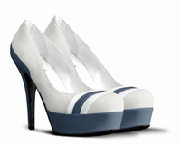 Striped Platform Pumps