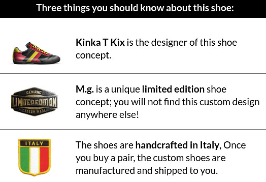 ($209) Indoor Soccer Style Striped Shoes: M.G.