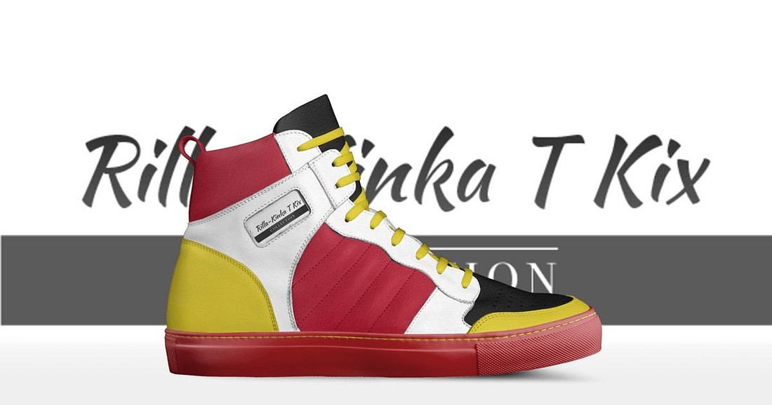 Retro Basketball High Top Shoes (Red): Rilla