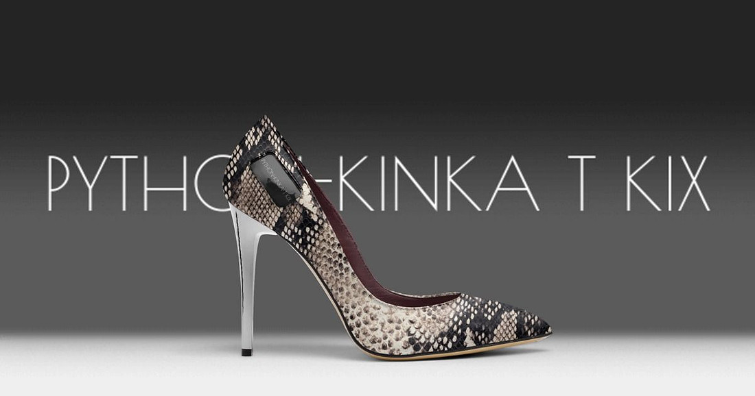 ($229 Full Cut High Heels: Python