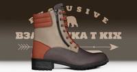 Zip Military Boots: B3AR Brown
