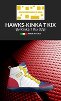 Retro Basketball High Top Shoes (Blue): Hawks