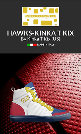 Retro Basketball High Top Shoes (Blue): Hawks