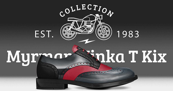 Myrman - Kinka T Kix original Italian leather shoe line.