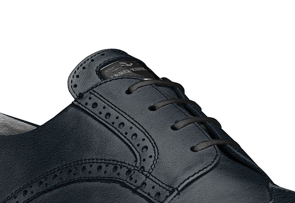 Traditional Derby Shoes (Navy): Charq
